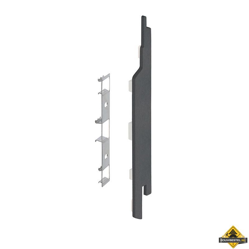 Eindkap connector rechts voor Keralit sponningdeel 143mm (5 stuks) Antraciet - Classic (bestelnr. 2865)