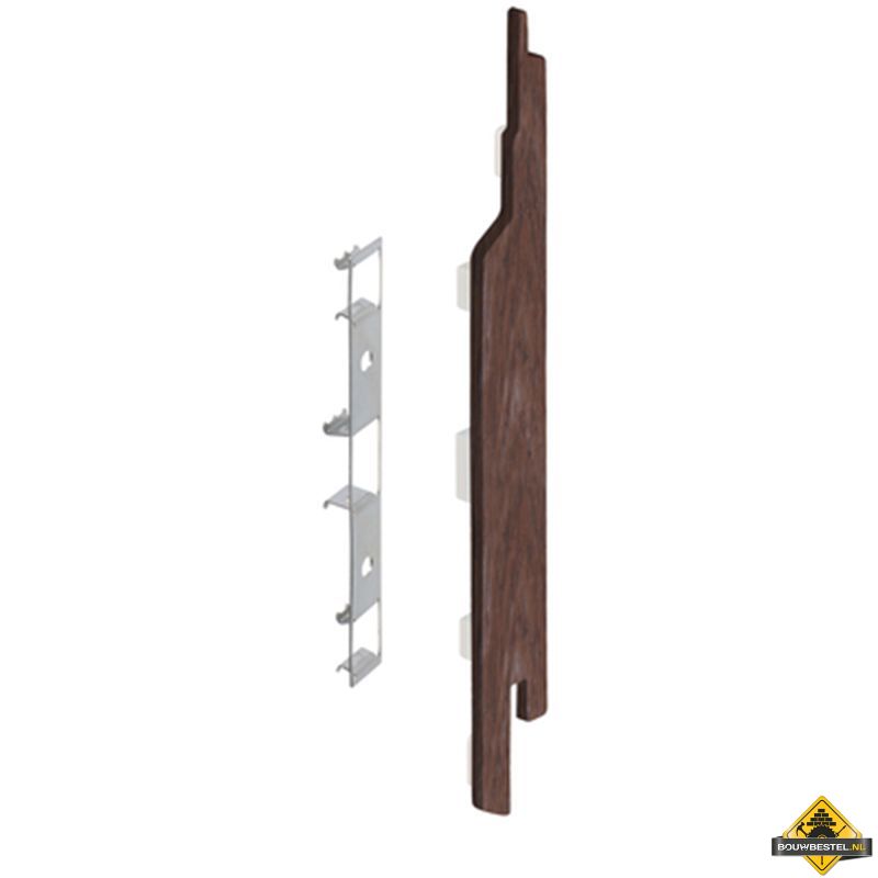 Eindkap connector rechts voor Keralit sponningdeel 143mm (5 stuks) Bruin eiken - Modern eiken (bestelnr. 2865)