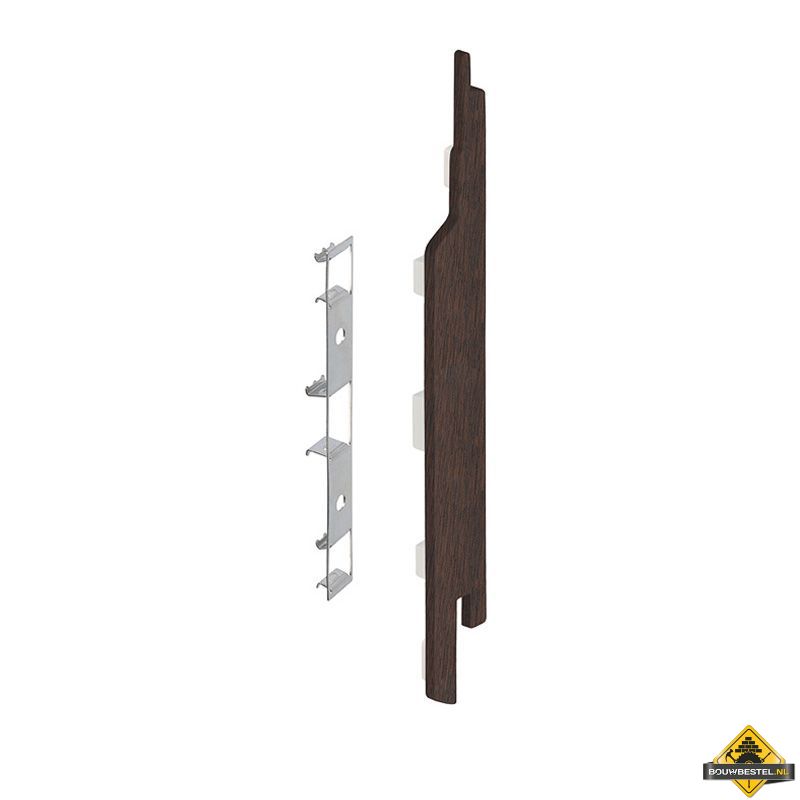 Eindkap connector rechts voor Keralit sponningdeel 143mm (5 stuks) Donker eiken - Classic (bestelnr. 2865)