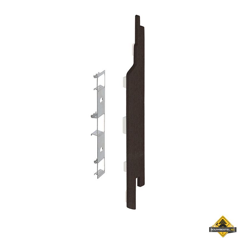 Eindkap connector rechts voor Keralit sponningdeel 143mm (5 stuks) Donkerbruin - Classic (bestelnr. 2865)