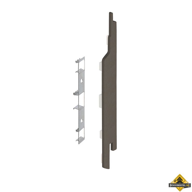 Eindkap connector rechts voor Keralit sponningdeel 143mm (5 stuks) Kwartsgrijs - Classic (bestelnr. 2865)