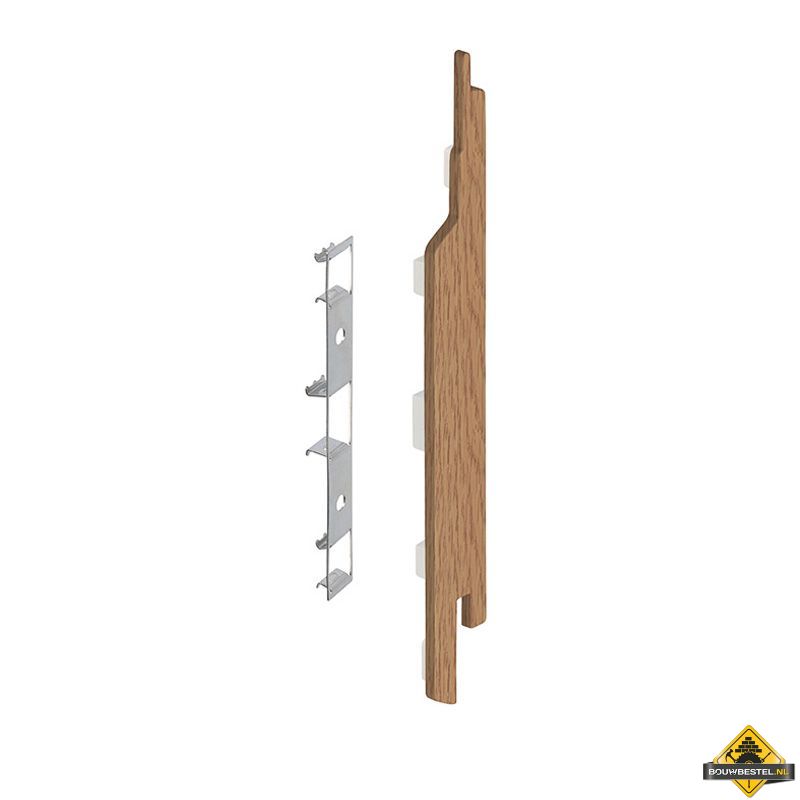Eindkap connector rechts voor Keralit sponningdeel 143mm (5 stuks) Licht eiken - Classic (bestelnr. 2865)