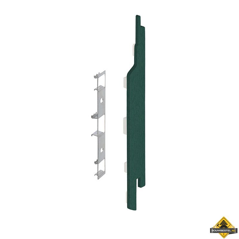 Eindkap connector rechts voor Keralit sponningdeel 143mm (5 stuks) Mosgroen - Classic (bestelnr. 2865)