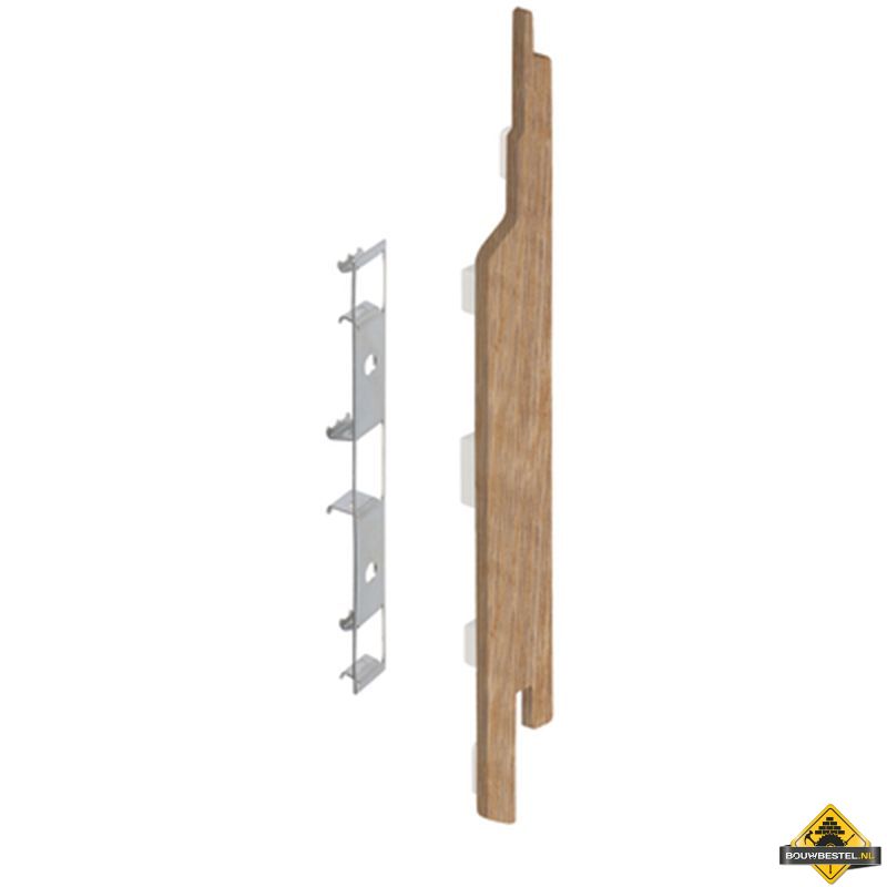 Eindkap connector rechts voor Keralit sponningdeel 143mm (5 stuks) Natuur eiken - Modern eiken (bestelnr. 2865)