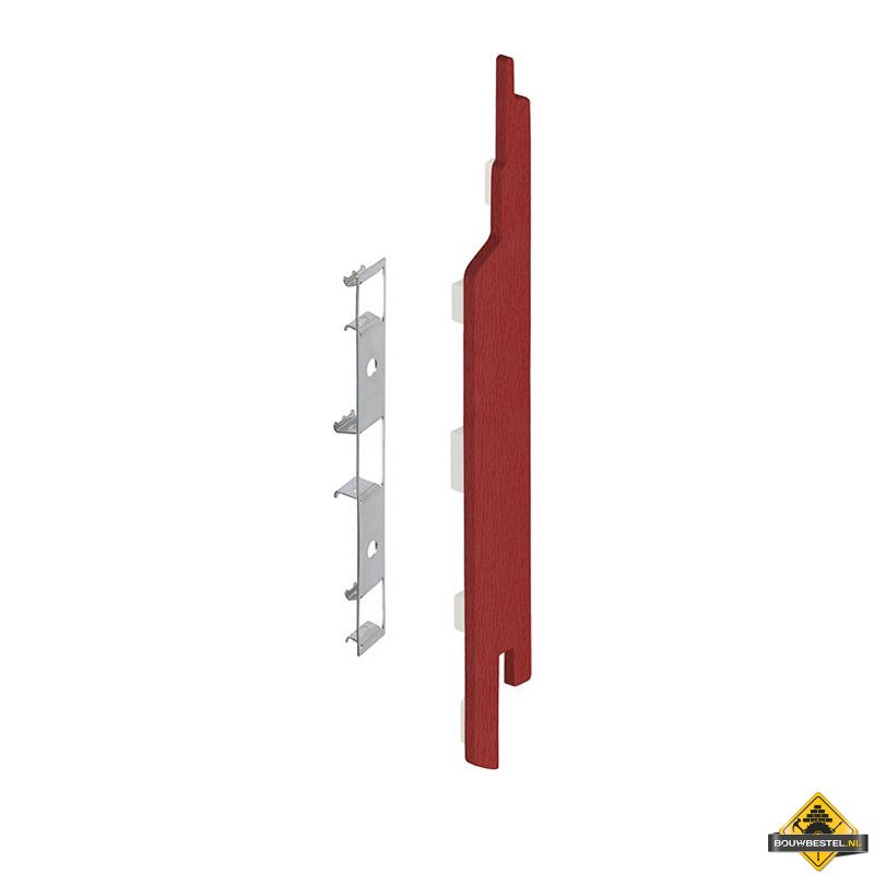 Eindkap connector rechts voor Keralit sponningdeel 143mm (5 stuks) Rood - Classic (bestelnr. 2865)