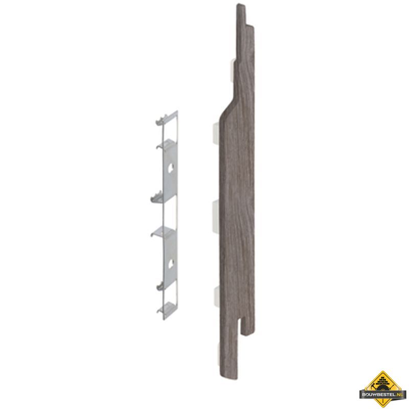 Eindkap connector rechts voor Keralit sponningdeel 143mm (5 stuks) Taupe eiken - Modern eiken (bestelnr. 2865)