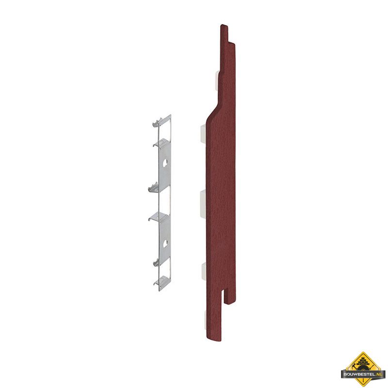 Eindkap connector rechts voor Keralit sponningdeel 143mm (5 stuks) Wijnrood - Classic (bestelnr. 2865)