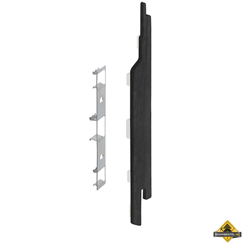 Eindkap connector rechts voor Keralit sponningdeel 143mm (5 stuks) Zwart eiken - Modern eiken (bestelnr. 2865)