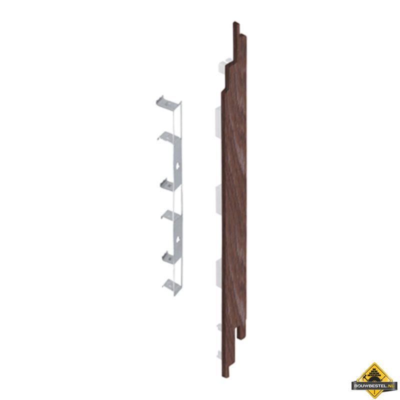 Eindkap connector rechts voor Keralit sponningdeel 190mm (5 stuks) Bruin eiken - Modern eiken (bestelnr. 2885)
