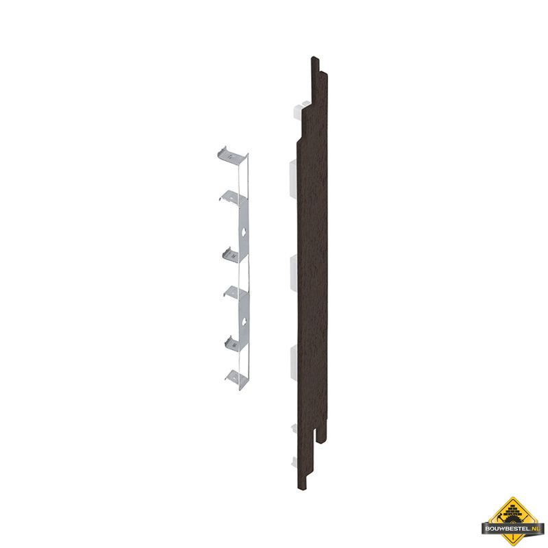 Eindkap connector rechts voor Keralit sponningdeel 190mm (5 stuks) Donkerbruin - Classic (bestelnr. 2885)