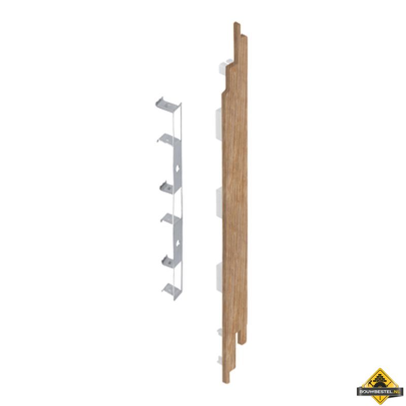 Eindkap connector rechts voor Keralit sponningdeel 190mm (5 stuks) Natuur eiken - Modern eiken (bestelnr. 2885)