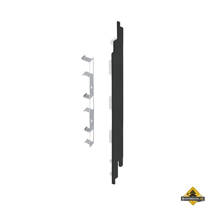 Eindkap connector rechts voor Keralit sponningdeel 190mm (5 stuks) Nightblack - Pure (bestelnr. 2885)
