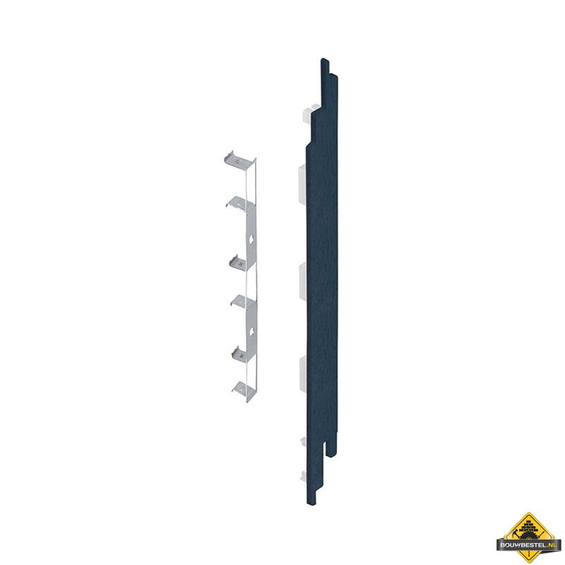 Eindkap connector rechts voor Keralit sponningdeel 190mm (5 stuks) Staalblauw - Classic (bestelnr. 2885)