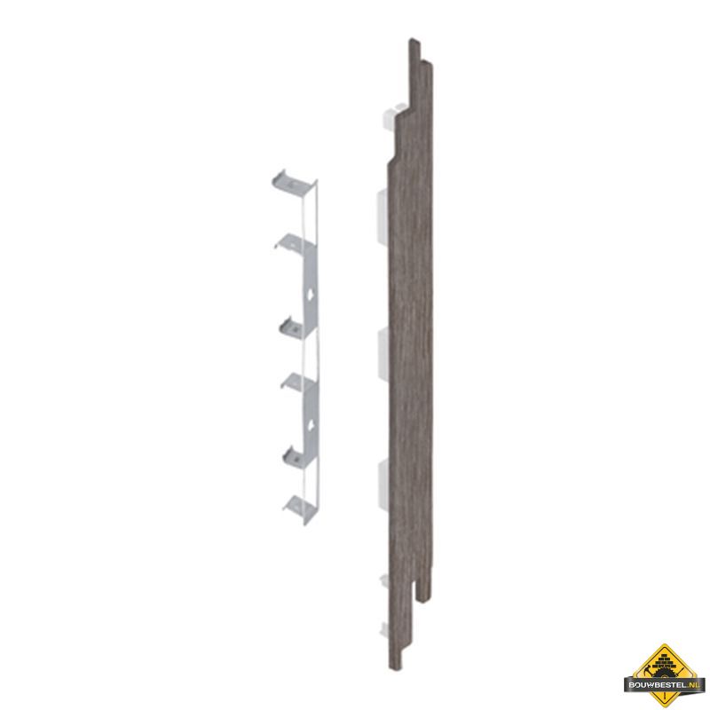 Eindkap connector rechts voor Keralit sponningdeel 190mm (5 stuks) Taupe eiken - Modern eiken (bestelnr. 2885)