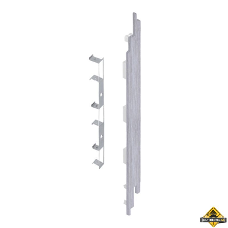 Eindkap connector rechts voor Keralit sponningdeel 190mm (5 stuks) Wit eiken - Modern eiken (bestelnr. 2885)
