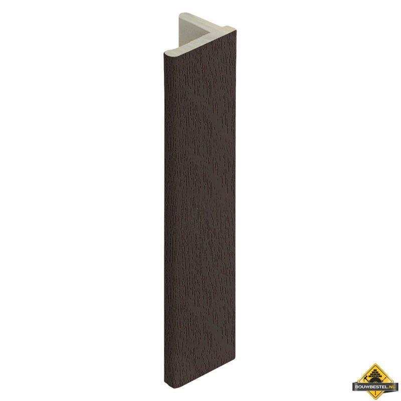 Eindprofiel 10mm voor Keralit dakrand Donkerbruin - Classic (bestelnr. 2836)