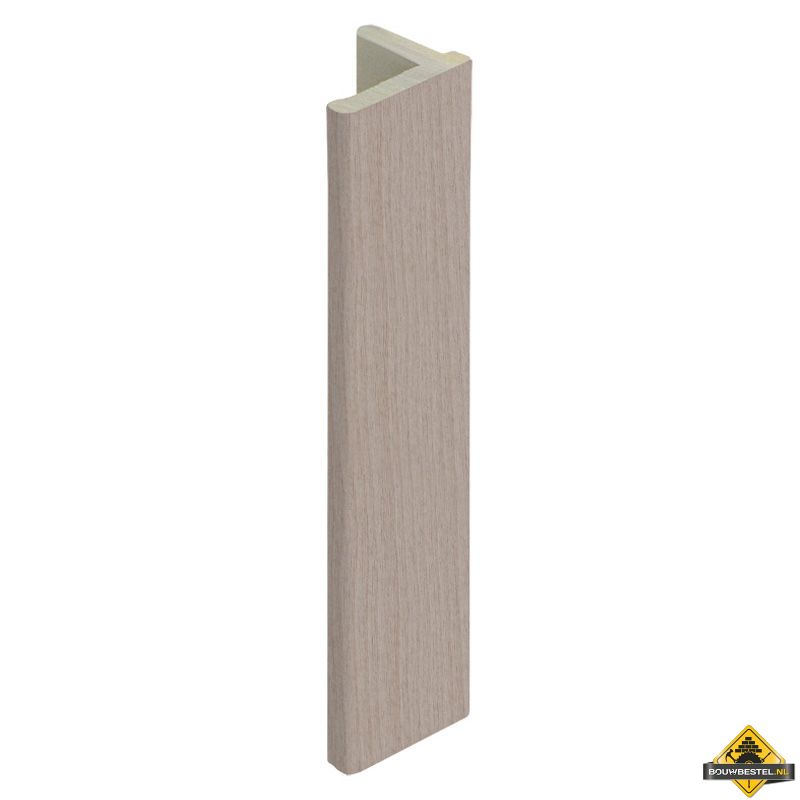 Eindprofiel 10mm voor Keralit dakrand Vergrijsd ceder - Classic (bestelnr. 2836)