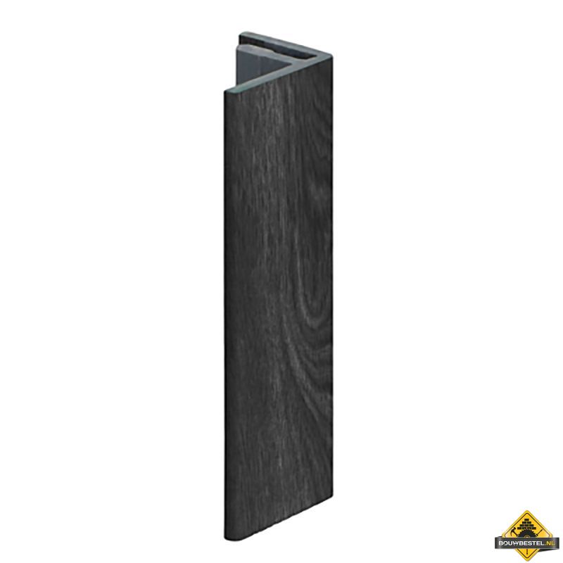 Eindprofiel 17mm Keralit Zwart eiken - Modern eiken (bestelnr. 2806)