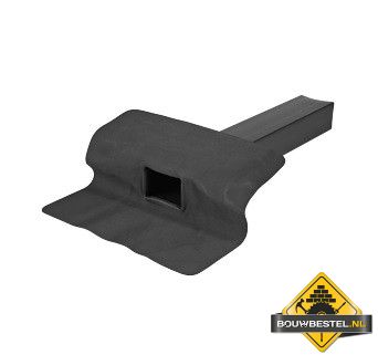 Epdm hwa 60 x 100 mm zijuitloop (stadsuitloop) met flap 90 graden