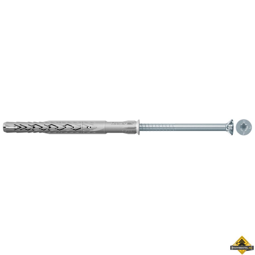 Fischer kozijnplug / constructieplug 10x100mm | Verzonken kop | SXRL-T | 10 stuks (UITVERKOOP, OP = OP)