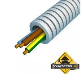 Flexbuis met draad 3x2.5mm2 16mm 5/8inch 50 meter