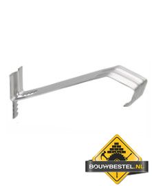 FOS panhaak 455/006 kop spijkerhaak Monier Nieuwe Hollander RVS - 200 stuks (UITVERKOOP, OP = OP)