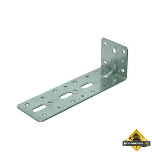 Hoek / Hoekanker / Versterkingshoek 60X180mm 60X2.5 Met Ril 115x2 Sendzimir Verzinkt - per stuk