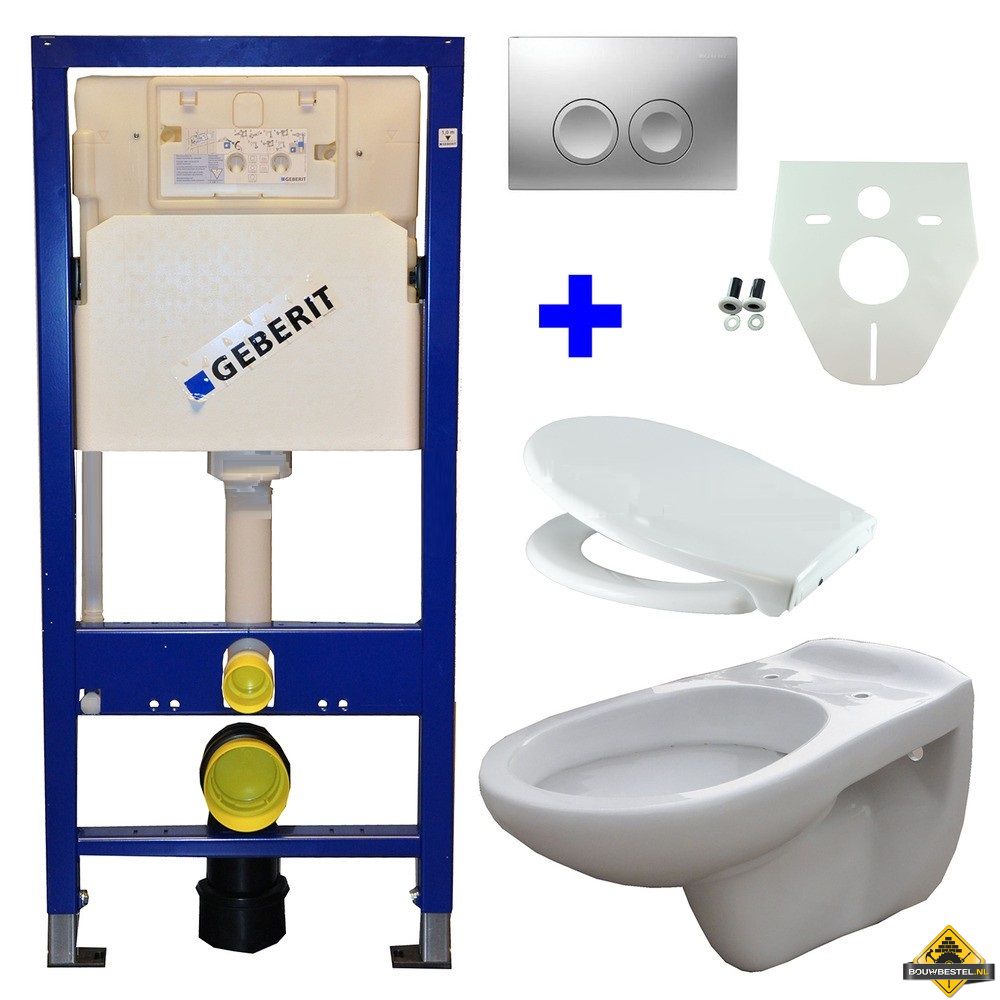Geberit UP 100 + Neptunus WC + Ultimo zitt + Delta 21 matchr