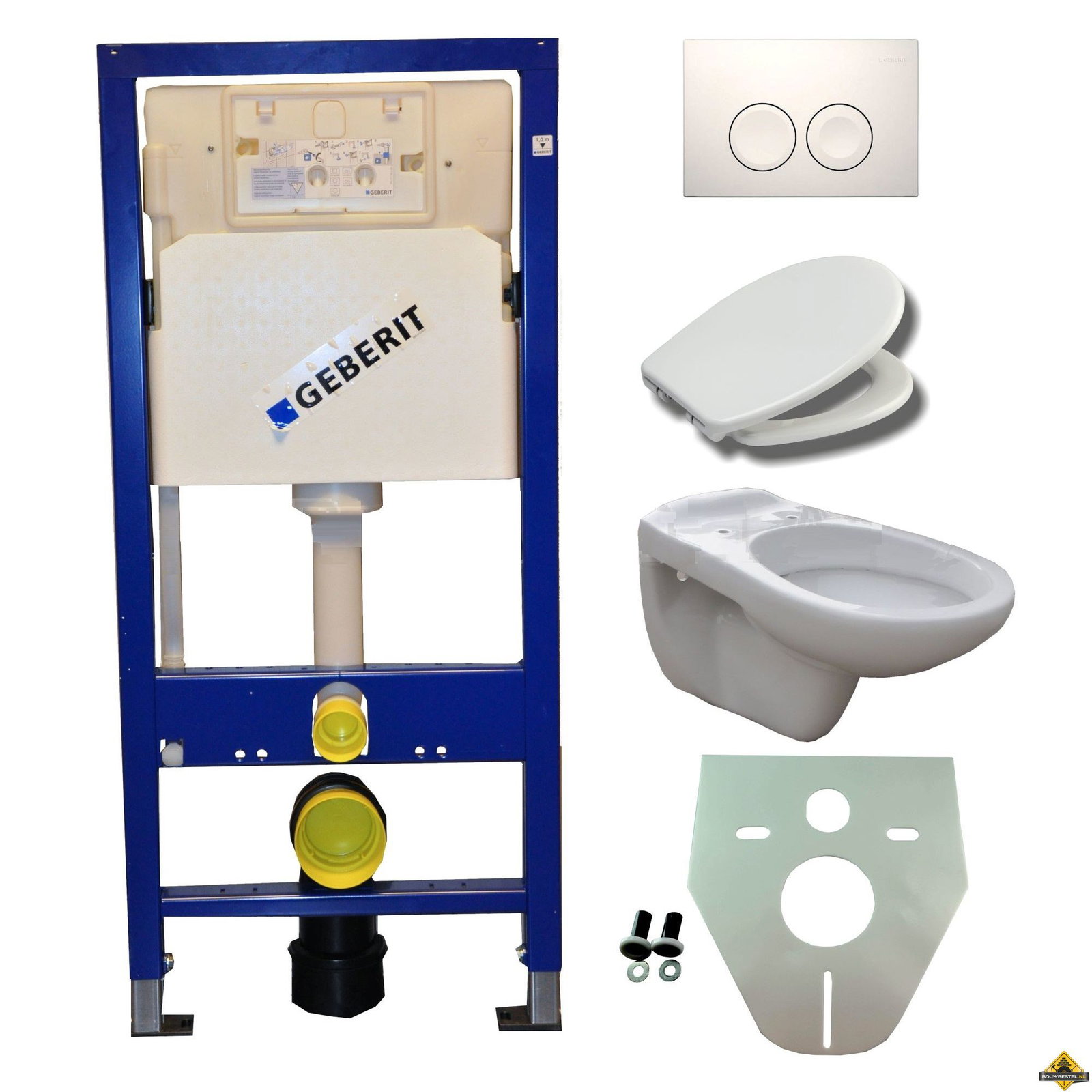 Geberit UP 100 + Neptunus WC + Ultimo zitting + Delta 21 wit