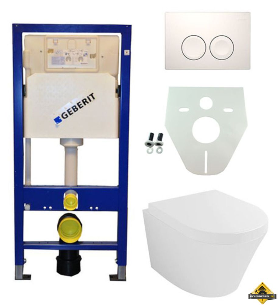 Geberit UP 100 Vesta wc + zitting + Delta 21 wit (INFORMEER NAAR DE LEVERTIJD)