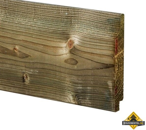 Halfhouts rabat druk geïmpregneerd 22x150x5100 (18x129 werkend - na schaven / overlap)
