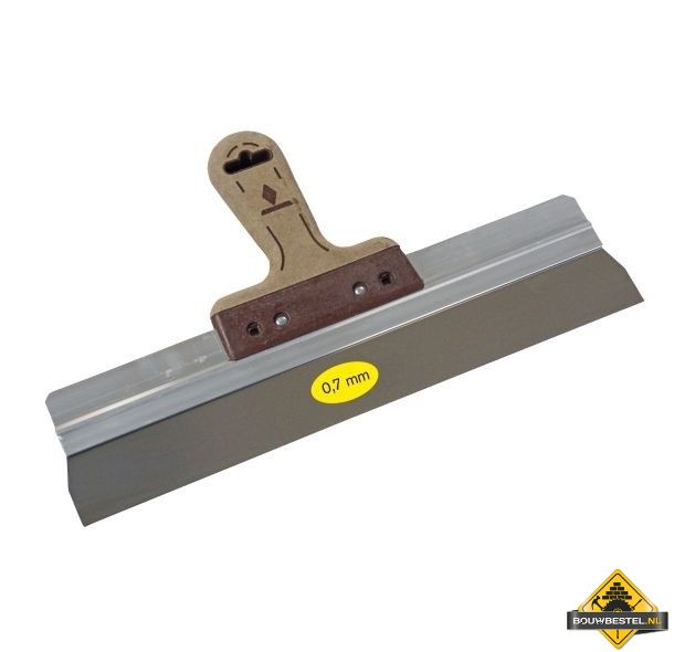 Gipsmes SUPER PROF PURE aluminium 570x0.7 mm RVS met LEDEREN-greep