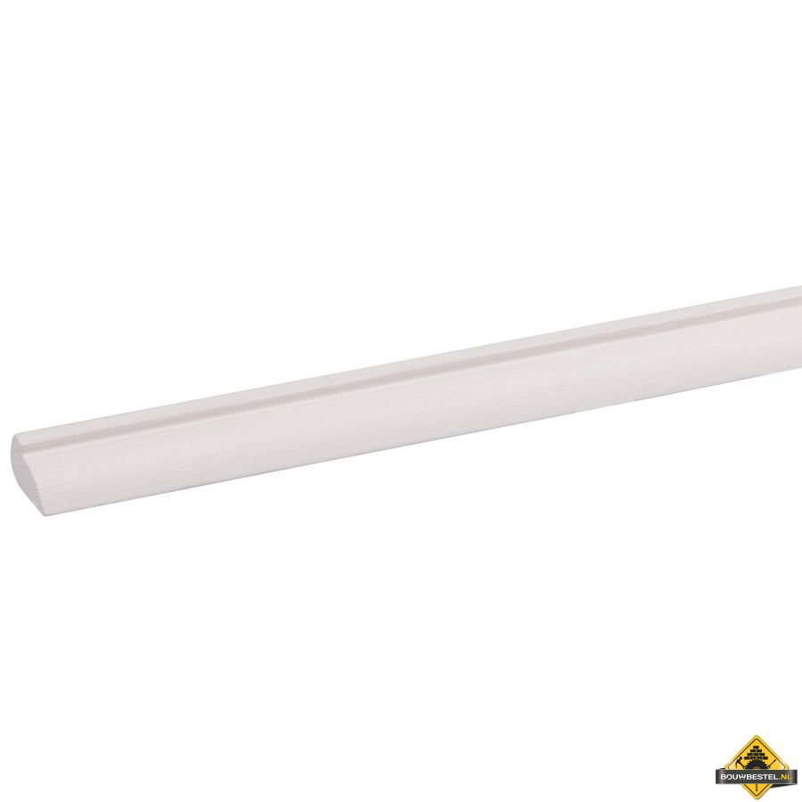 Grenen glaslat FSC 9 x 15 mm 270 cm wit gegrond
