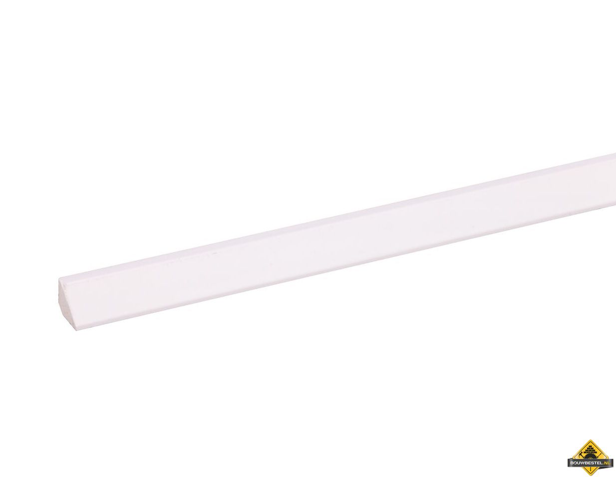 Grenen glaslat FSC 9 x 16 mm 270 cm wit gegrond