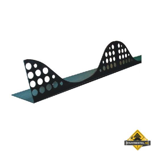 Golfplaat profielen - Geperforeerd 177/51 L=104.5 cm zwart