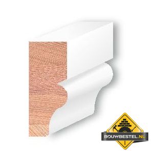 Western Red Cedar Hardhout gootlijst gegrond 32x75x4600
