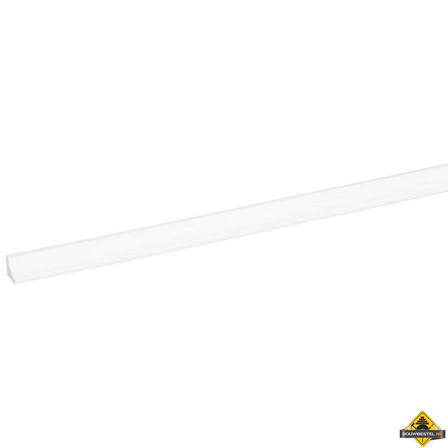 Grenen hollat FSC 13 x 13 mm 270 cm wit gegrond
