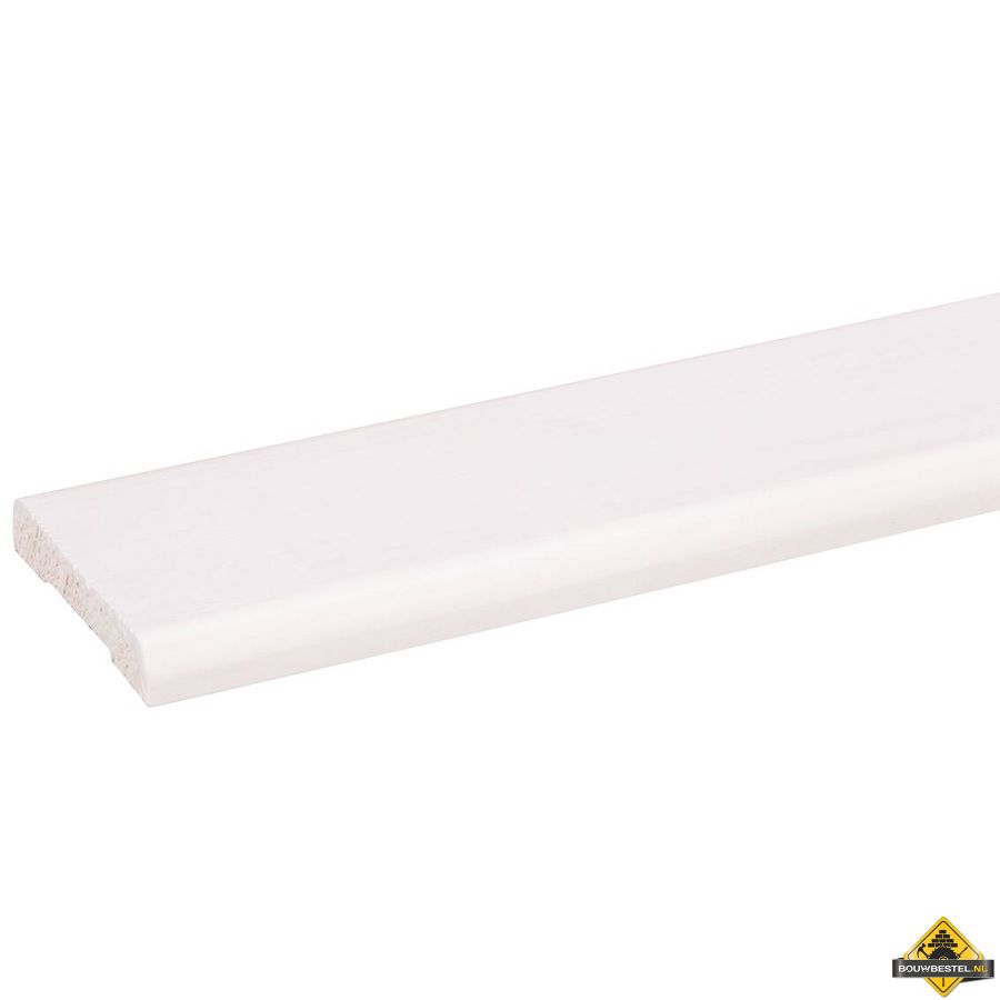 Grenen koplat recht FSC 12 x 68 mm 270 cm wit gegrond