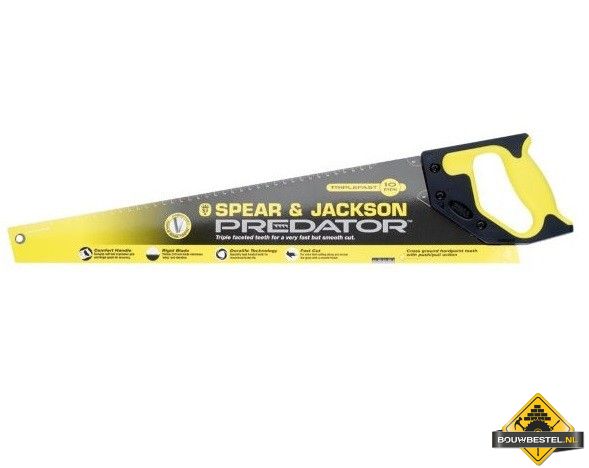 Handzaag SPEAR & JACKSON "Predator" 560 mm HP met Softgreep (universeel 3-zijdig geslepen) 10PPI