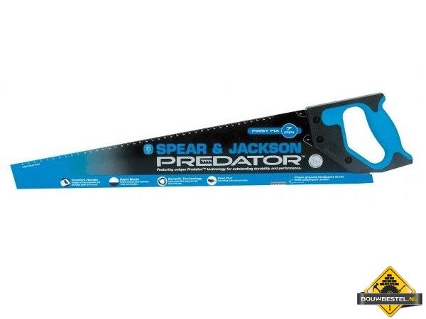 Handzaag SPEAR & JACKSON "Predator" 560 mm HP met Softgreep (hout grof) 7PPI