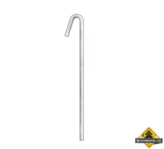 Afhangdraad 250mm met haak voor Metal stud per stuk