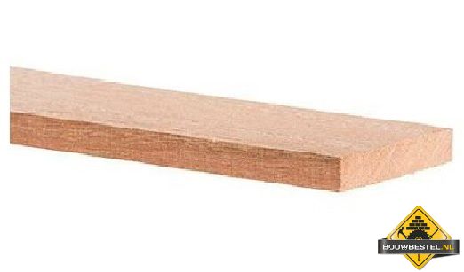 Hardhout geschaafd PEFC 12x90 mm 275 cm