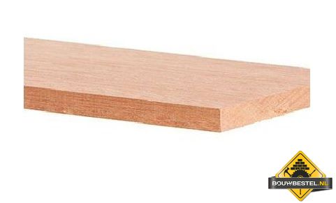 Hardhout geschaafd PEFC 19x120 mm 400 cm