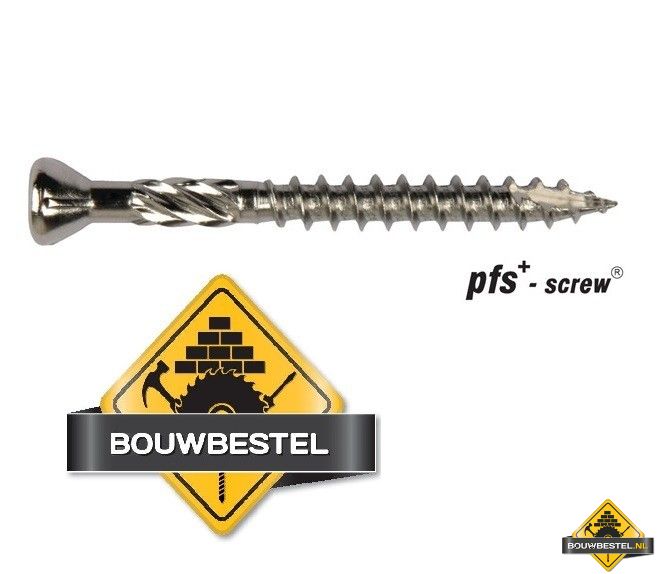 PFS Hardhoutschroeven Verzonken Kop Torx * 5x40 Rvs / Inox C2 (T-25) - 200 stuks