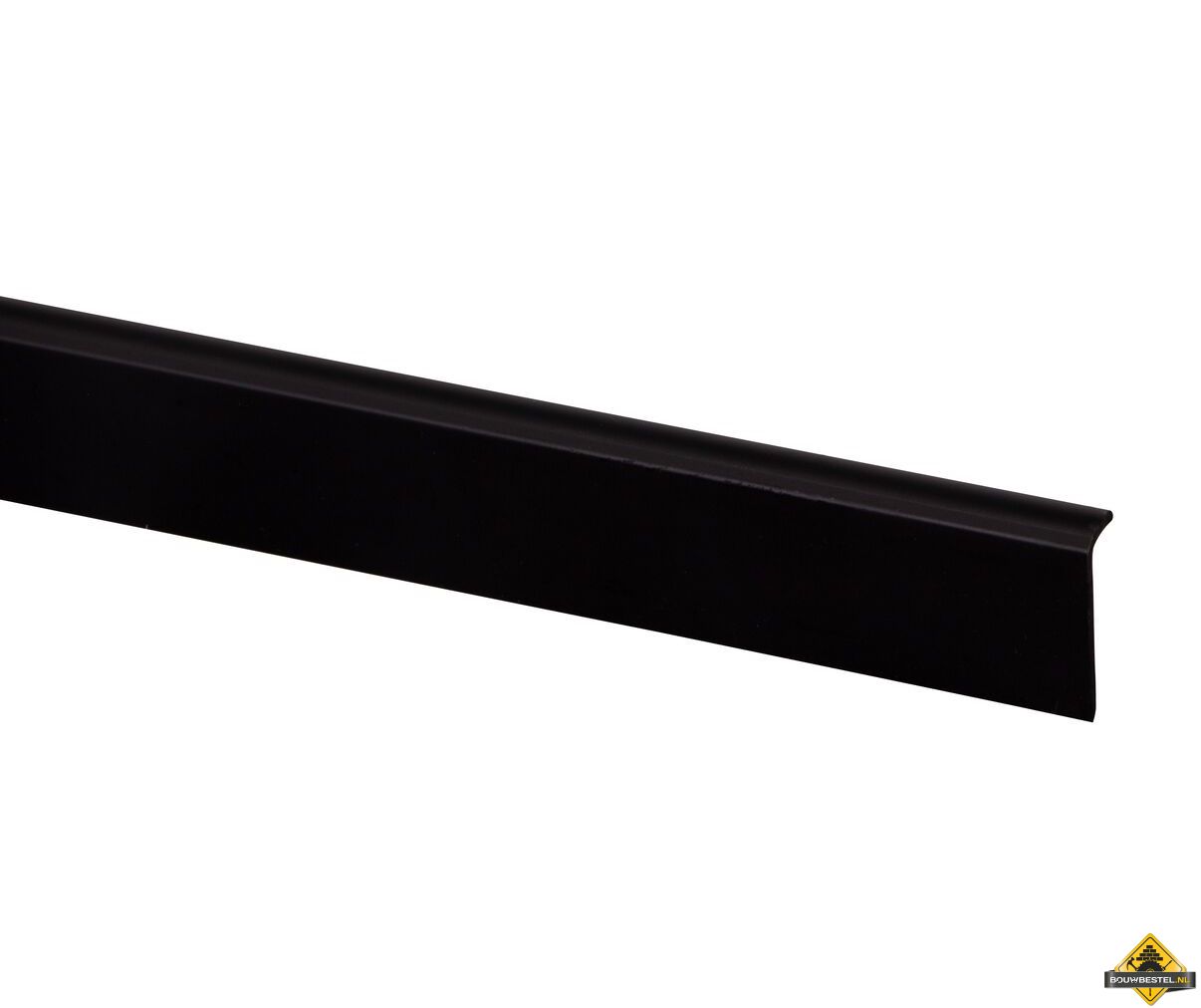 Kunststof hockeystickprof zwart 8 x 21 mm 260 cm