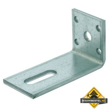 Hoek / Hoekanker / Versterkingshoek Zwaar 55X105mm 50X5 115x2 Sendzimir Verzinkt - per stuk