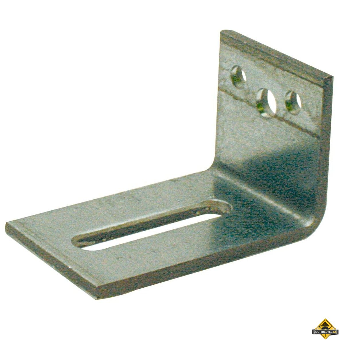 Hoekanker Zwaar 60X100mm 60x6mm Verzinkt band - per stuk