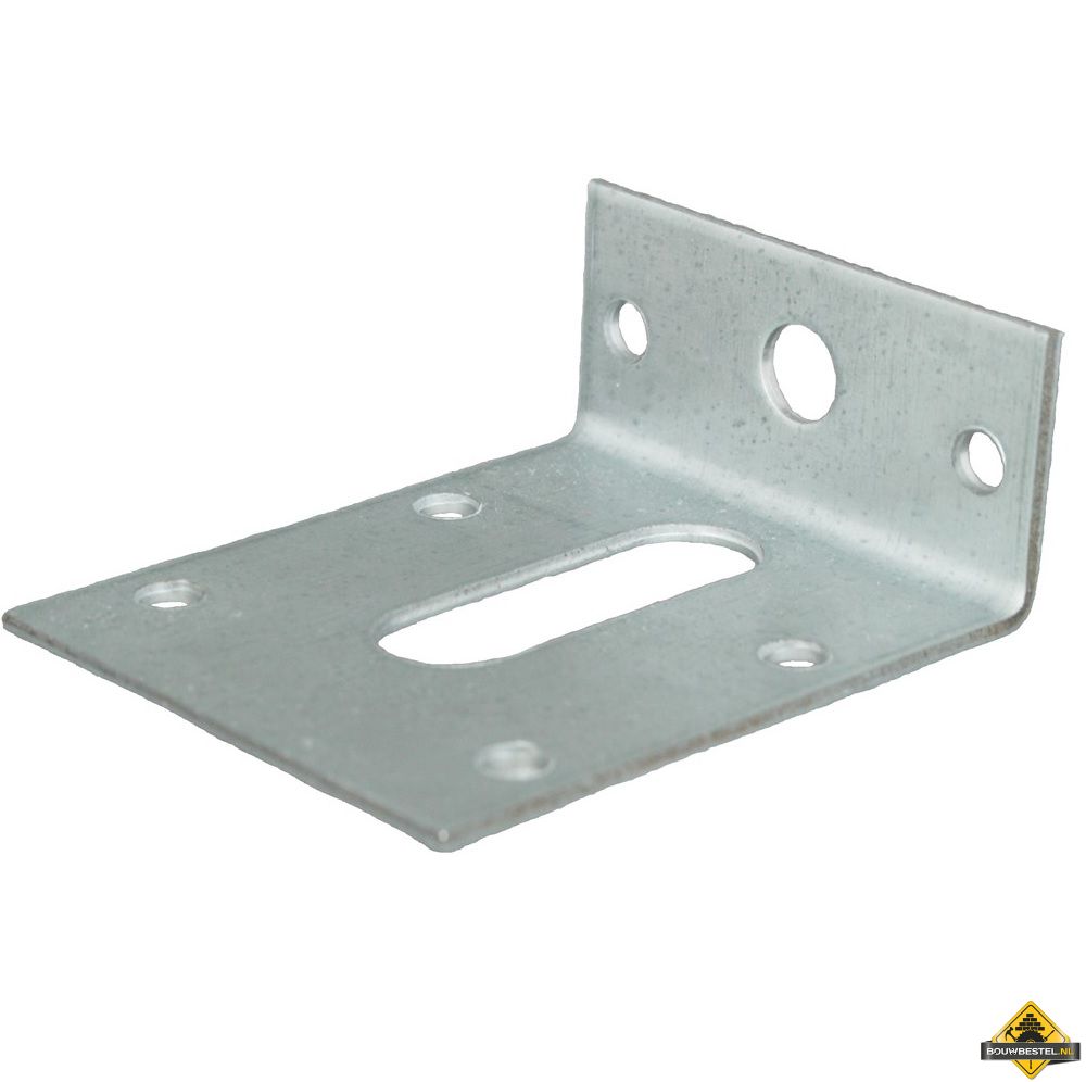 Hoekanker / hoekijzer | Staal verzinkt | 27x68mm 57x2mm | 25 stuks