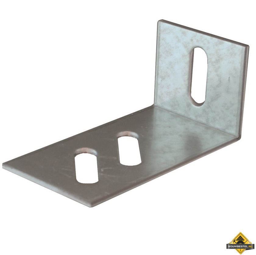 Hoekanker / hoekijzer | Staal verzinkt | 50x110mm 60x3mm | 25 stuks