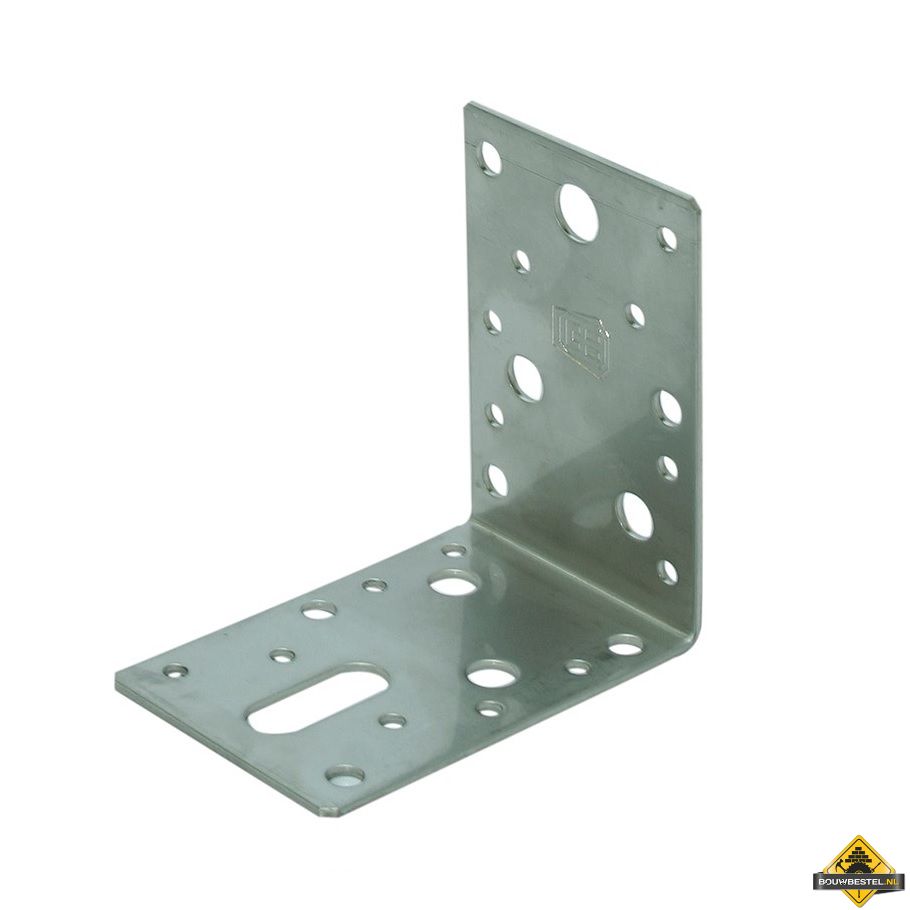 Hoekanker / hoekijzer | Zink Magnesium | 90x90mm 60x2,5mm | 25 stuks